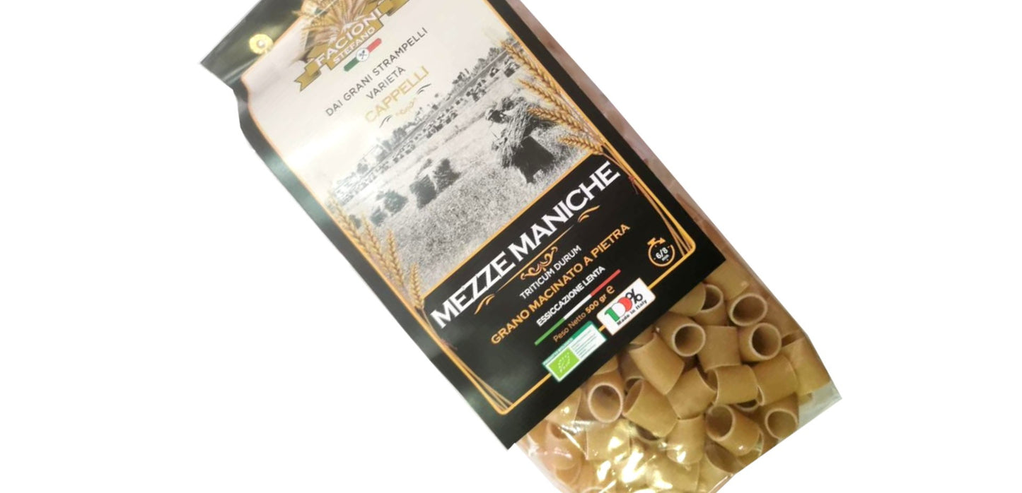 Mezze Maniche (Half Sleeves) Organic Ancient Grain (Cappelli) - 500g